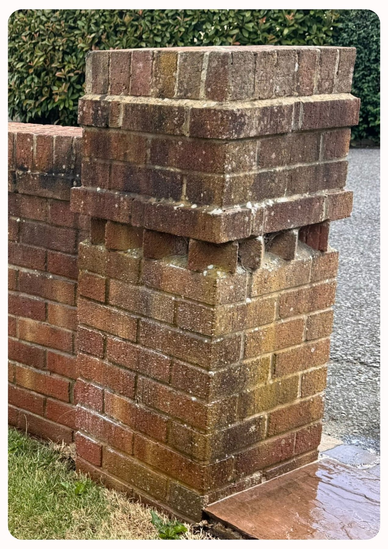 Brick wall before cleaning, Jetstream Powerwash Swindon
