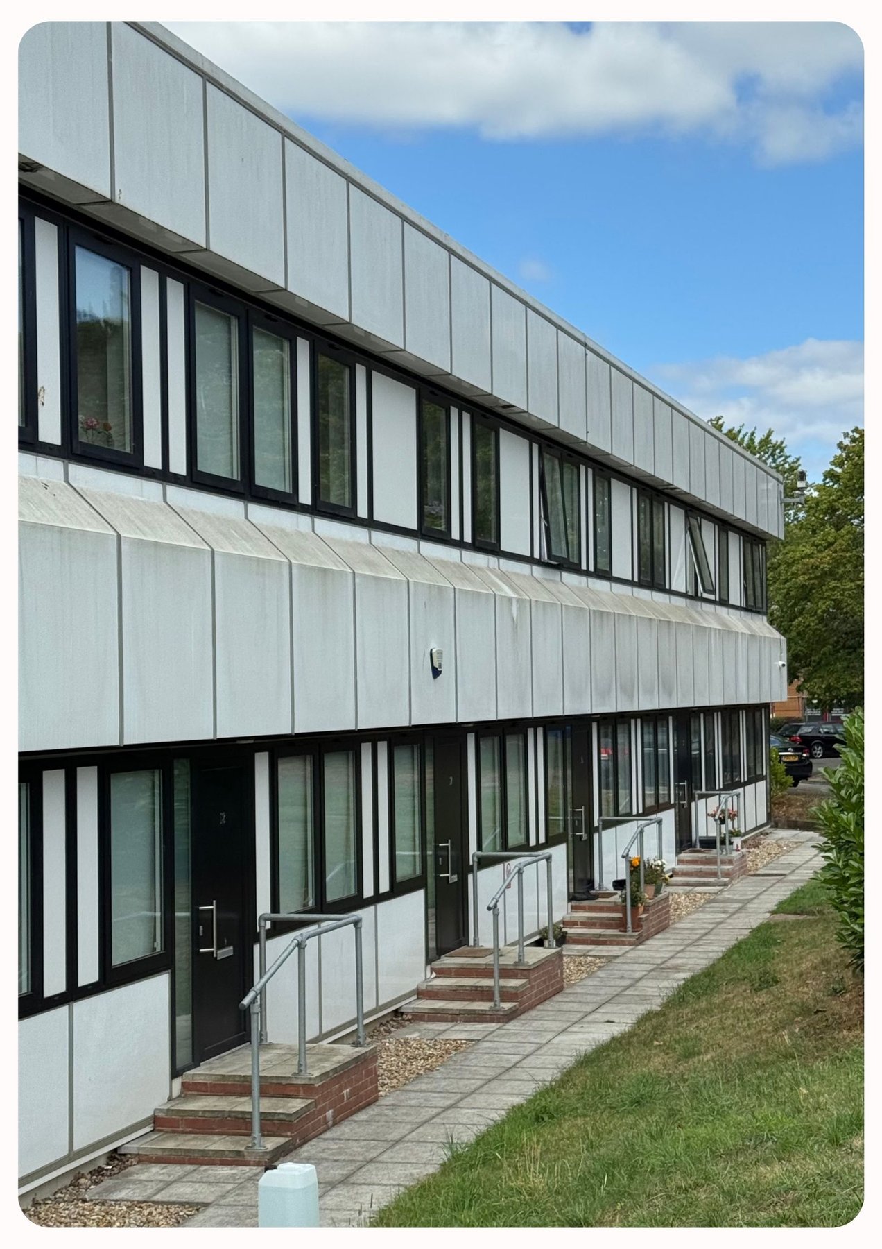 Office cladding before cleaning, photo 1, Jetstream Powerwash Swindon
