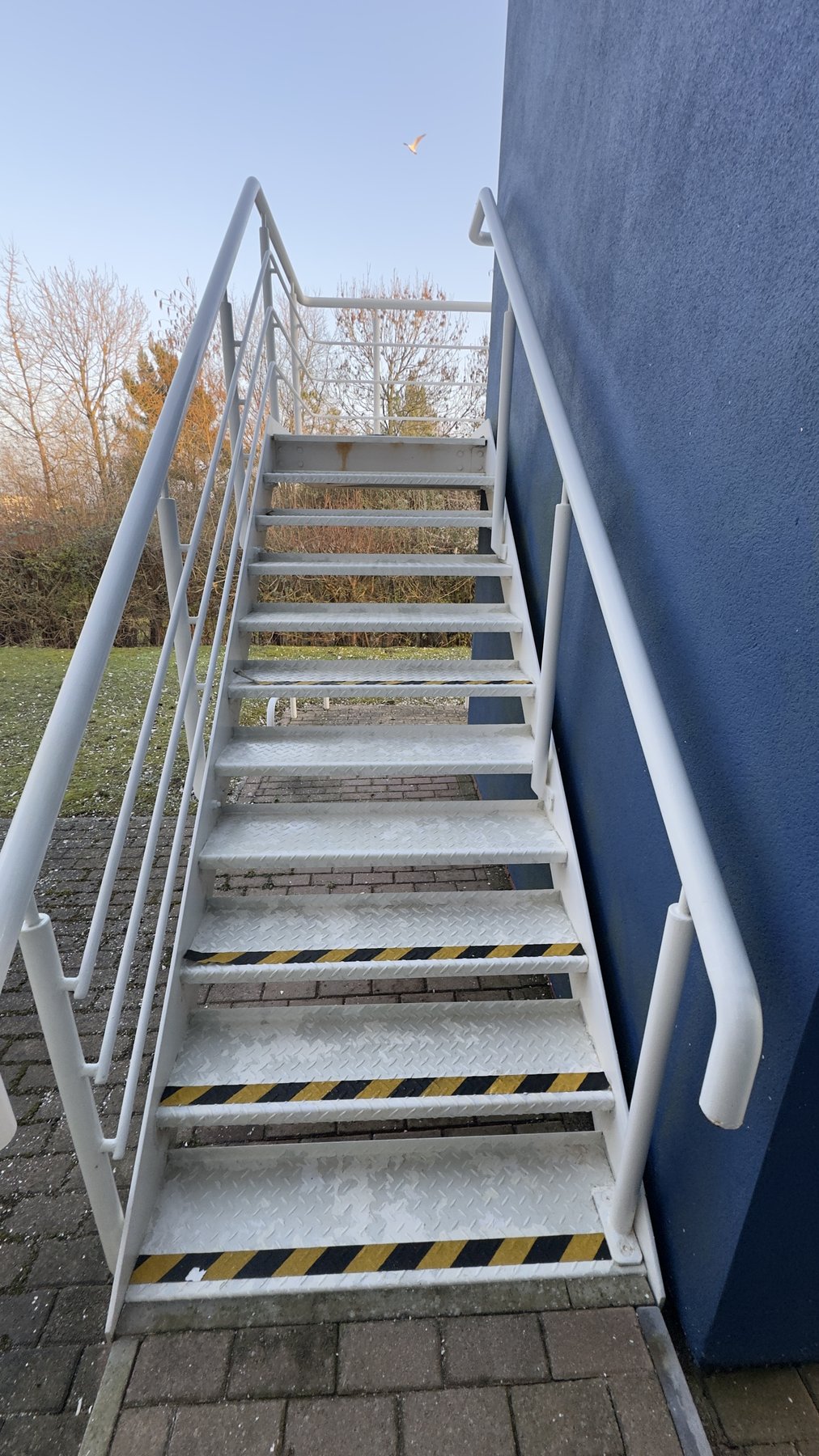 Fire escape staircase after cleaning, Jetstream Powerwash Swindon