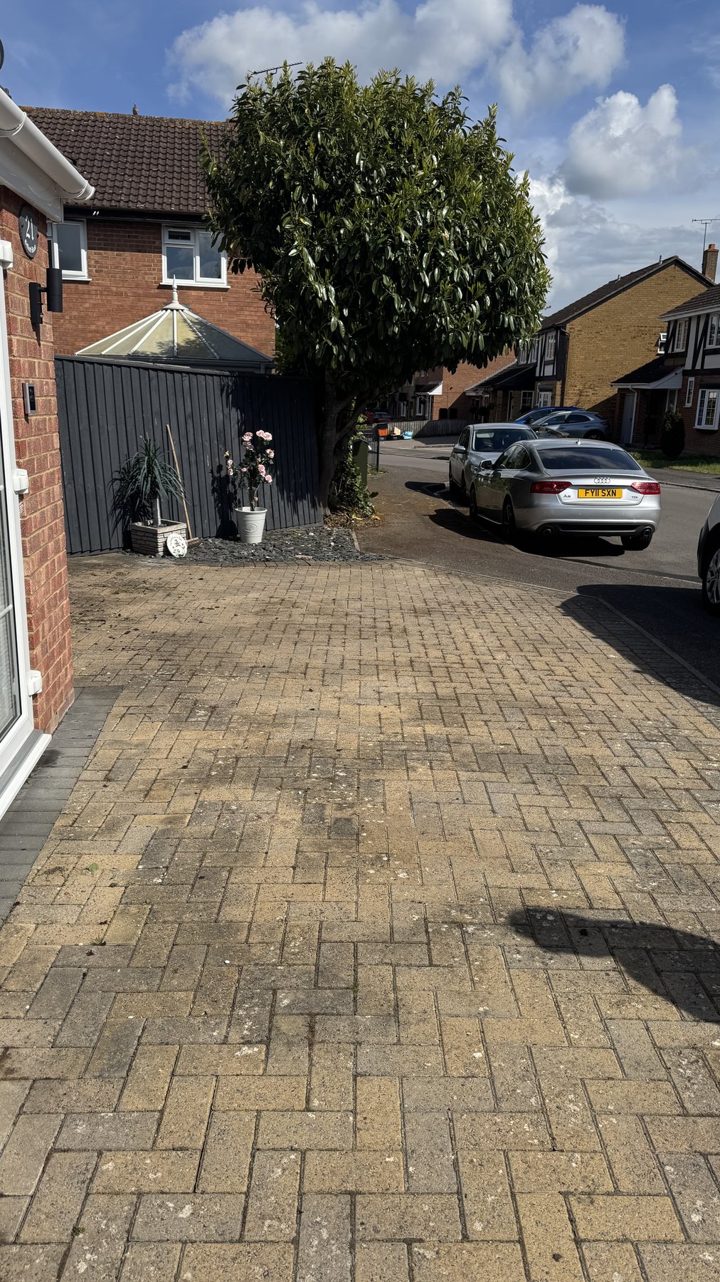 Driveway before cleaning, Jetstream Powerwash Swindon