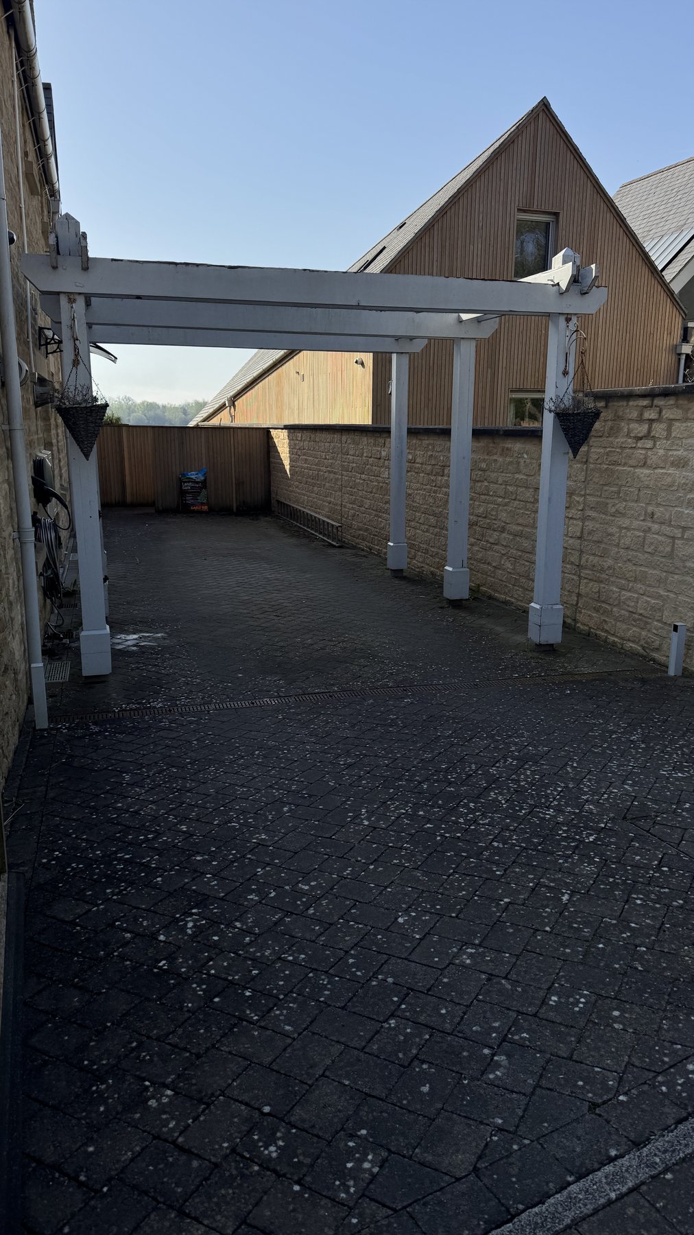 Driveway before cleaning, Jetstream Powerwash Swindon