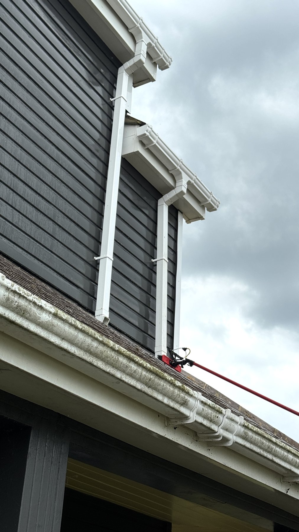 Gutter before clearance, Jetstream Powerwash Swindon