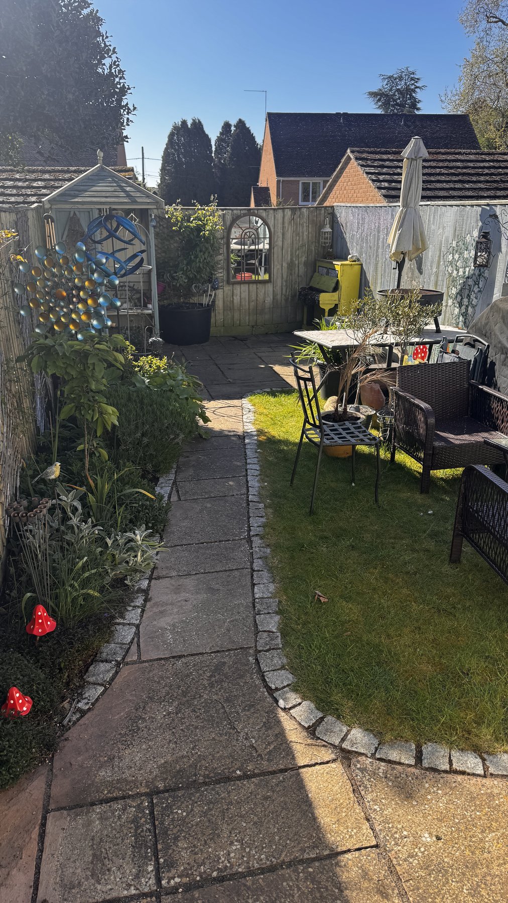 Patio before cleaning, photo 1, Jetstream Powerwash Swindon