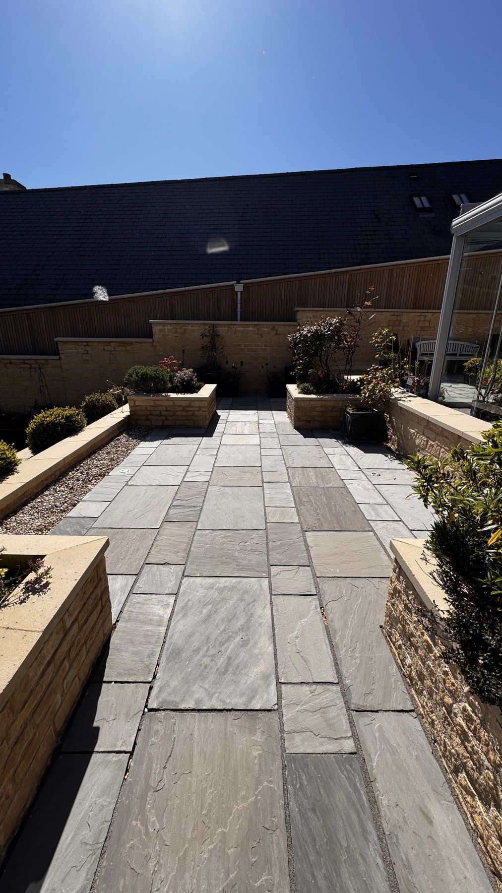 Patio after cleaning, Jetstream Powerwash Swindon