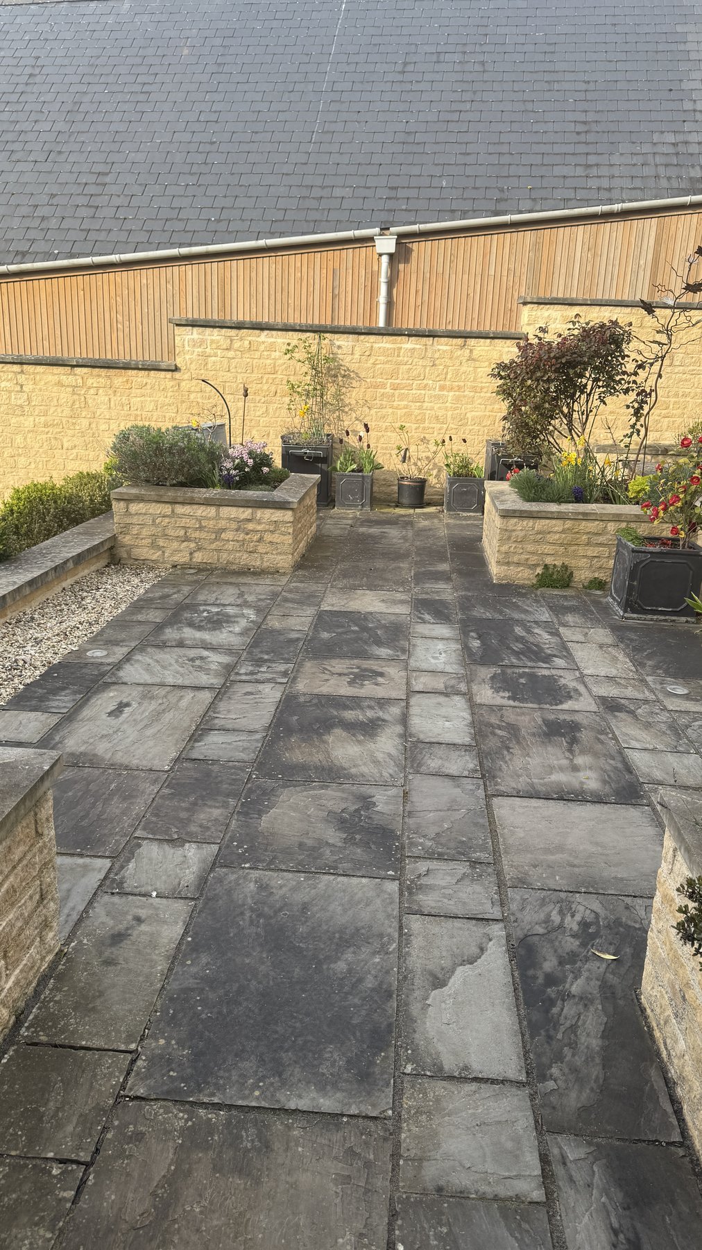 Patio before cleaning, photo 2, Jetstream Powerwash Swindon