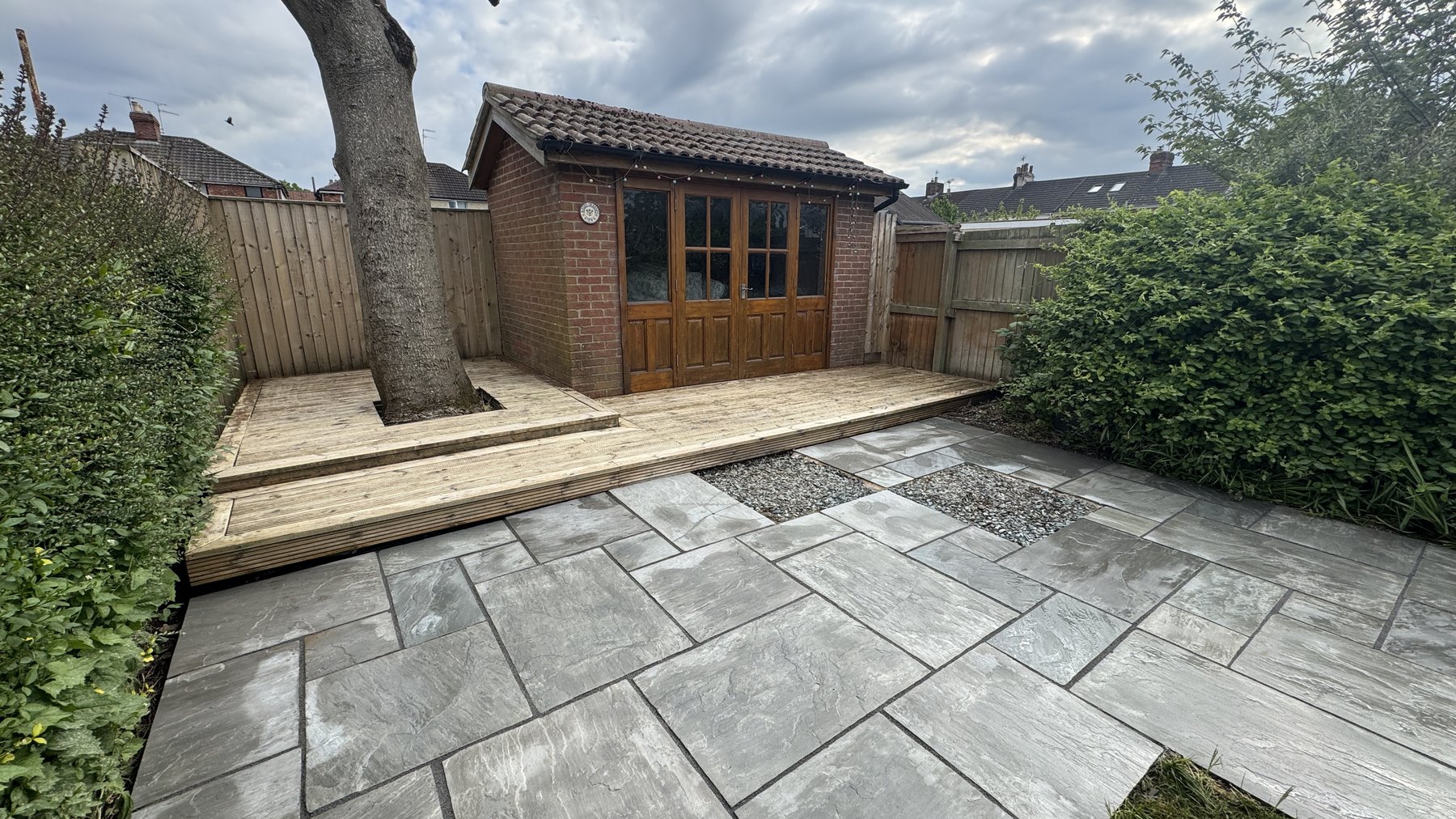 Patio after cleaning, Jetstream Powerwash Swindon