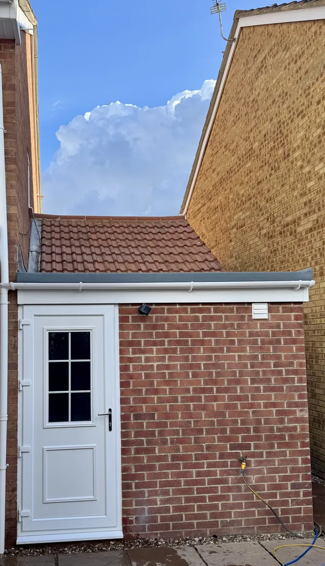 The same extension roof after cleaning, with clean, even tiles, Jetstream Powerwash Swindon